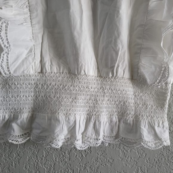 Anthropologie Joss Ruffled Crop Top White Sz M - New w/ Tags! - Picture 7 of 13
